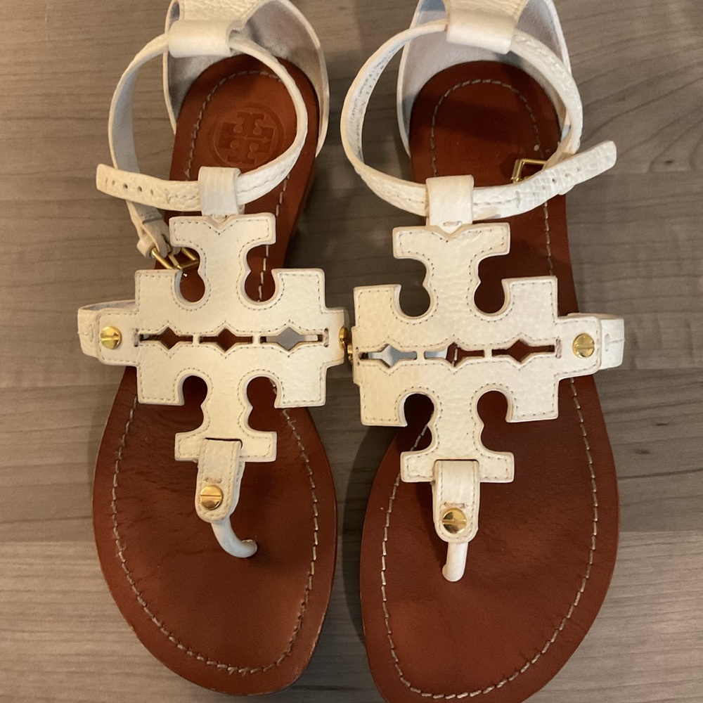 Tory Burch White Sandals